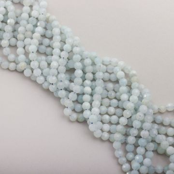 Akwamaryn kulka fasetowana 6mm