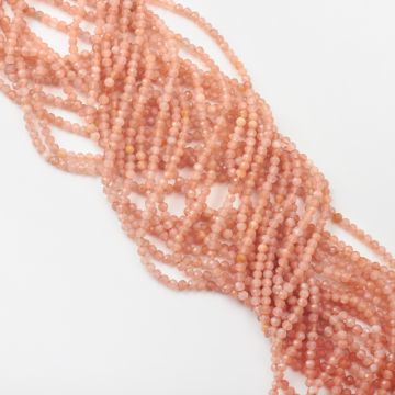 Kamień słoneczny kulka fasetowana 3mm