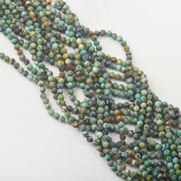 Turkus kulka fasetowana 4mm