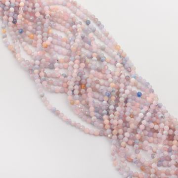 Morganit kulka fasetowana 4mm