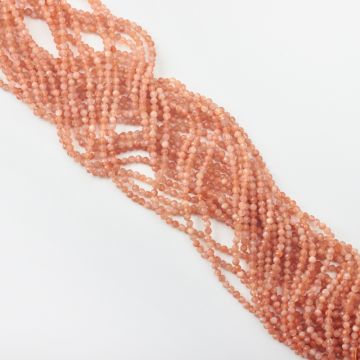 Kamień słoneczny kulka fasetowana 2mm