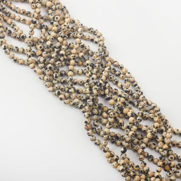 Jaspis dalmatynczyk kulka fasetowana 4,5mm