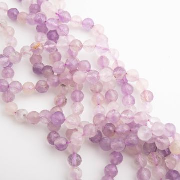 Ametyst lawendowy kulka fasetowana 6mm