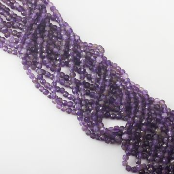 Ametyst kostka fasetowana 4,5mm