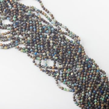 Chryzokola kulka fasetowana 4mm