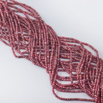 Rodonit oponka fasetowana 2x3mm Rodonit oponka fasetowana 2x3mm