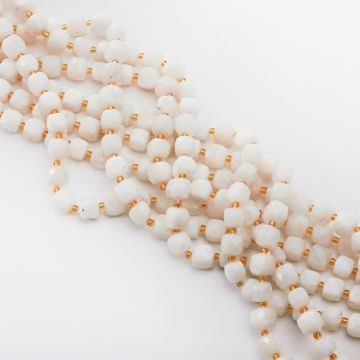 Kamień księżycowy kostka fasetowana 10mm