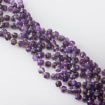 Ametyst kostka fasetowana 8mm