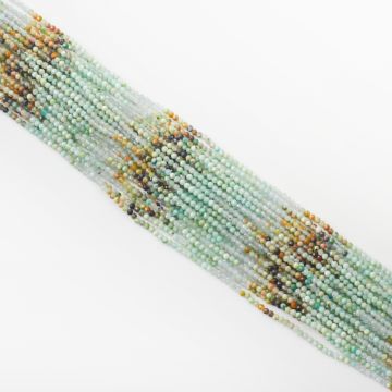Mix kamieni kulki fasetowane cieniowane amazonit 2,5mm Mix kamieni kulki fasetowane cieniowane amazonit 2,5mm