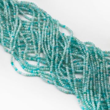 Amazonit oponka fasetowana 3x2mm