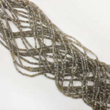 Labradoryt kostka fasetowana 2,5x2,5mm