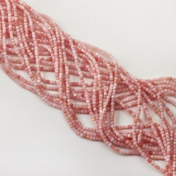 Opal różowy kostka fasetowana 2,5x2,5mm