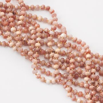 Kamień słoneczny oponka fasetowana 8x6mm