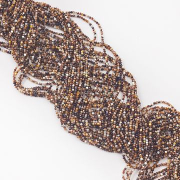 Czarna muszla opalizująca kulka fasetowana 2mm