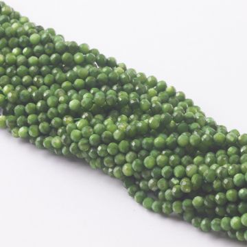 Zielona masa perłowa kulka fasetowana 3,5mm