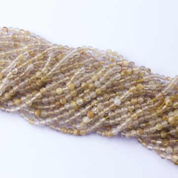 Kwarc z rutylem kulka gładka 4mm