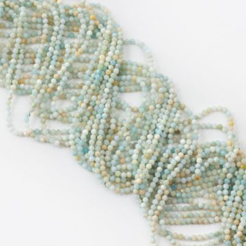 Amazonit kulka fasetowana 3,5mm - na sznurze Amazonit kulka fasetowana 3,5mm - na sznurze