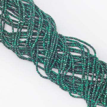 Malachit naturalny kostka fasetowana 2,5mm