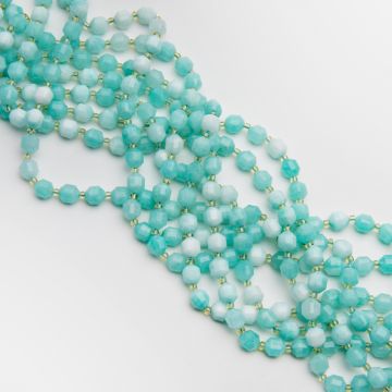 Amazonit baryłka fasetowana 8mm