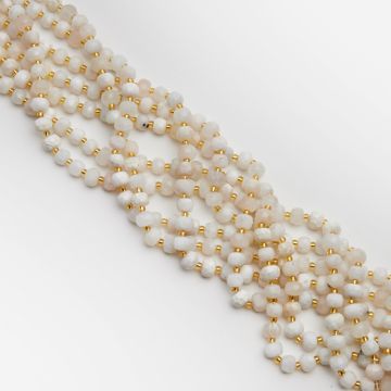 Kamień księżycowy oponka fasetowana 6x8mm