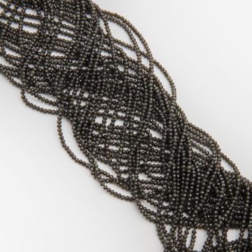 Obsydian oponka fasetowana 2,5x3mm