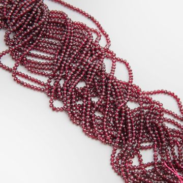 Granat oponka fasetowana 3x4mm