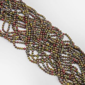 Jaspis krwisty kulka fasetowana 4mm