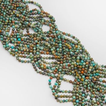 Turkus afrykański kulka fasetowana 4mm