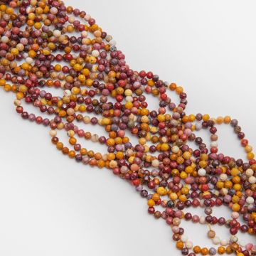 Jaspis mokait kulka fasetowana 4mm