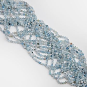 Akwamaryn kulka fasetowana 4mm