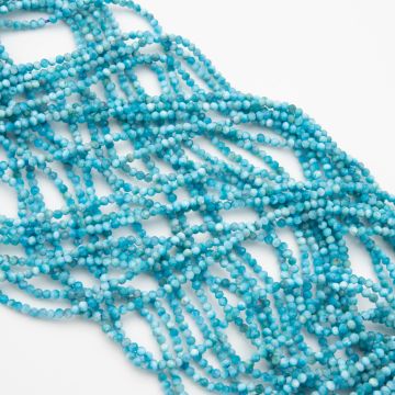 Apatyt błękitny kulka fasetowana 2mm