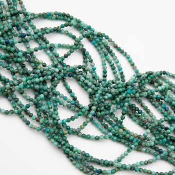 Chryzokola kulka fasetowana 2,5mm