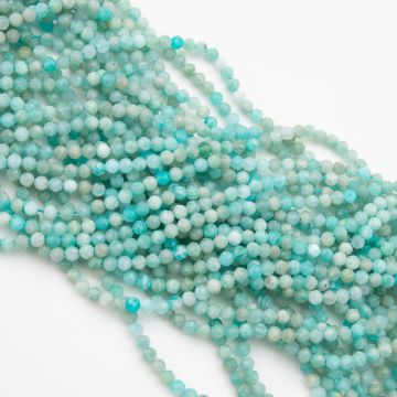 Amazonit kulka fasetowana 3mm
