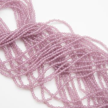 Kocie oko różowe kulka fasetowana 2mm