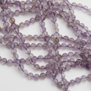 Ametyst kulka fasetowana 6mm