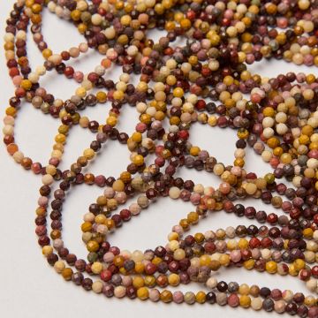 Jaspis mokait kulka fasetowana 3mm