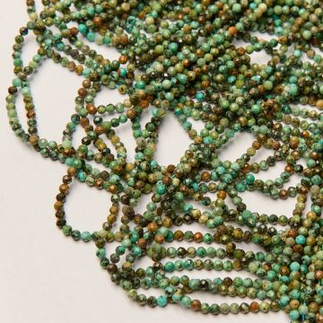 Turkus afrykański kulka fasetowana 3,5mm