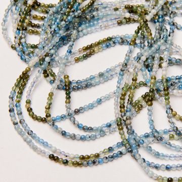 Akwamaryn kulka cieniowana gładka 3mm