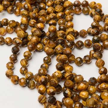 Tygrysie oko kulka fasetowana 9,5mm