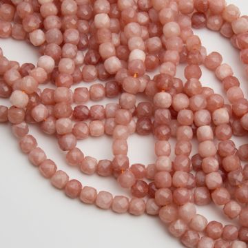 Jadeit piaskowy kostka fasetowana 7,5mm