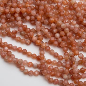 Kamień słoneczny kulka fasetowana AA 6mm