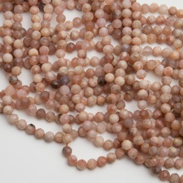 Kamień słoneczny kulka fasetowana 6mm