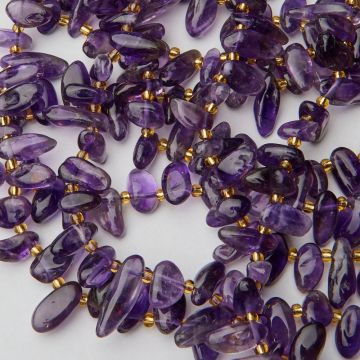 Ametyst fioletowy grot nieregularny 7-28mm