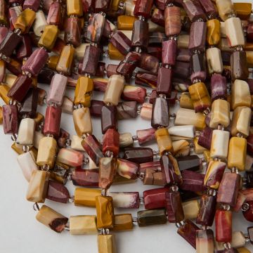 Jaspis mokait słupek ciosany 12x8mm