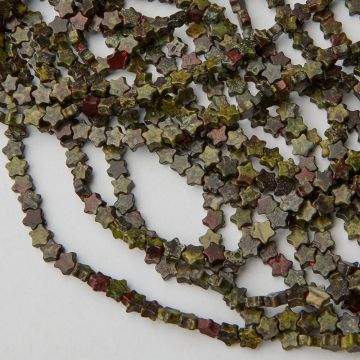 Jaspis smoczy gwiazdka 6mm