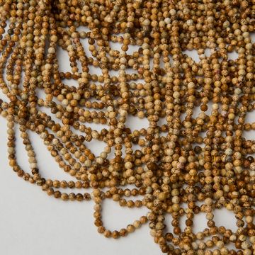 Jaspis krajobrazowy kulka fasetowana 3mm