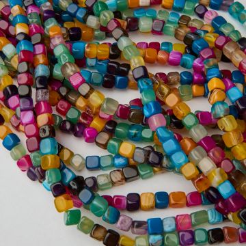 Agat mix kostka nieregularna 7x7mm