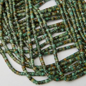 Turkus afrykański krążek gładki 4x2mm