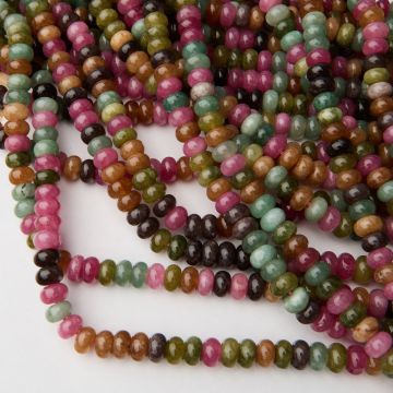 Jadeit mix oponka gładka 8x5mm