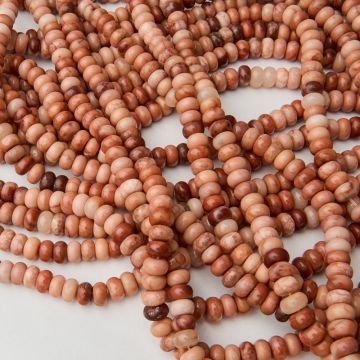 Awenturyn brzoskwiniowy oponka gładka 8x5mm